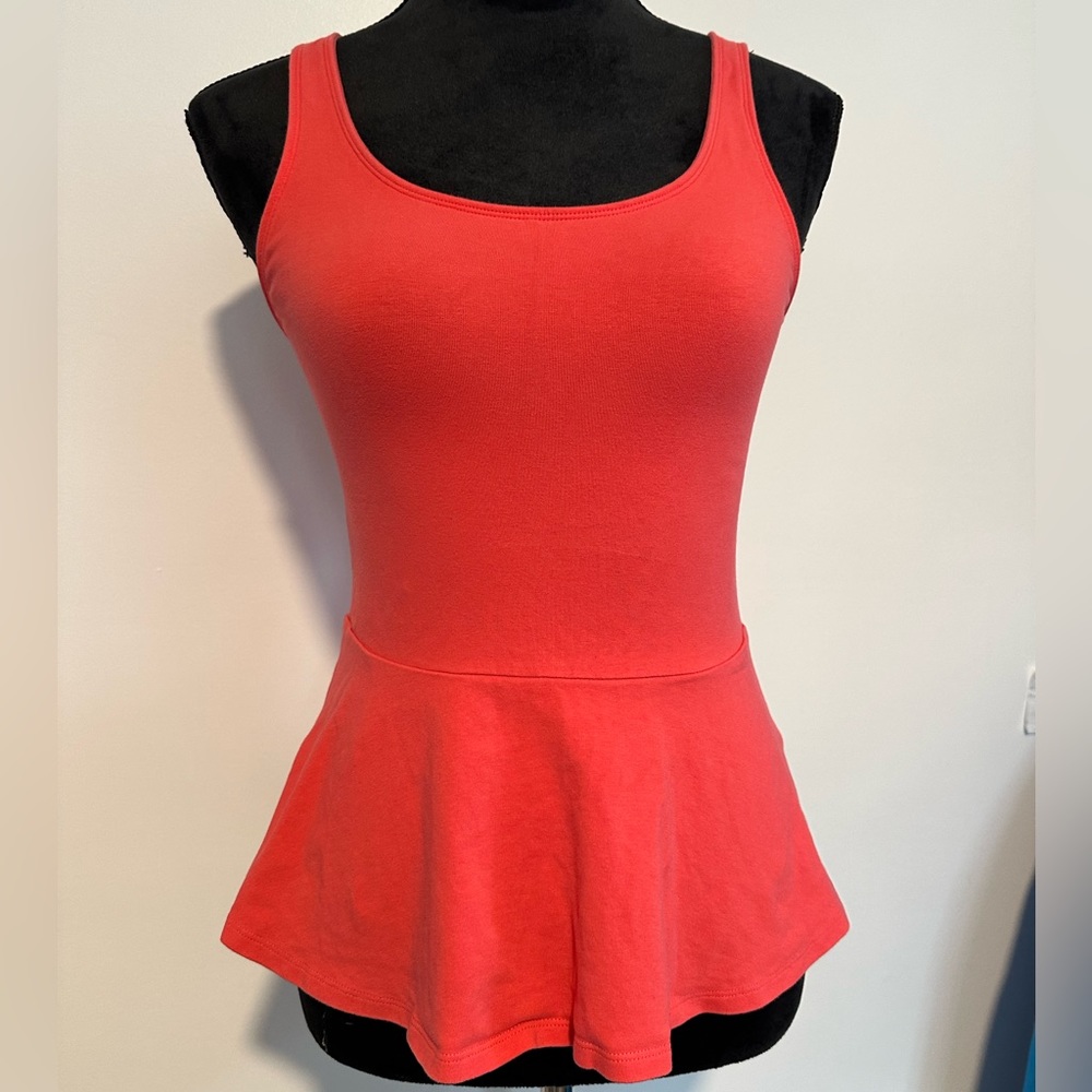 Express Small Peach Peplum Tank Top
